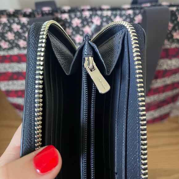 Coach Americana Print Tote w/ Matching Wallet USA Canvas Leather Mint - Picture 11 of 12